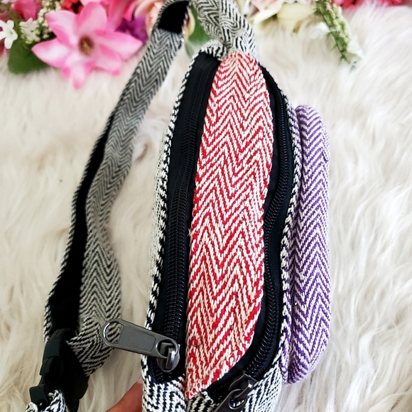 Nwot handmade hemp cotton boho fannypack - Picture 5 of 9